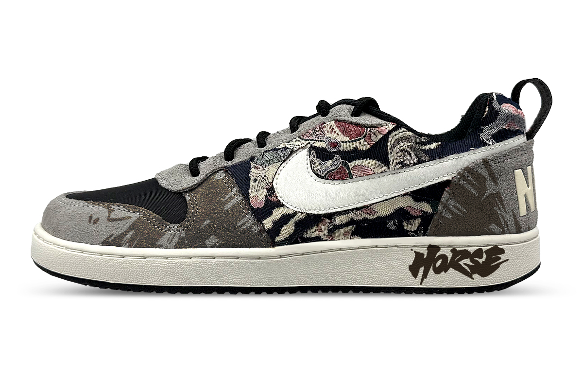 

Nike Court Borough Abrasion Resistant Low top Skateboard Shoes Men's Black Gray