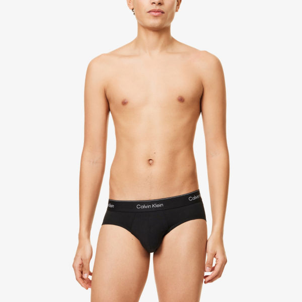 Трусы-бикини Calvin Klein Icon с логотипом, 3 пары, синий / белый / голубой — фото 2