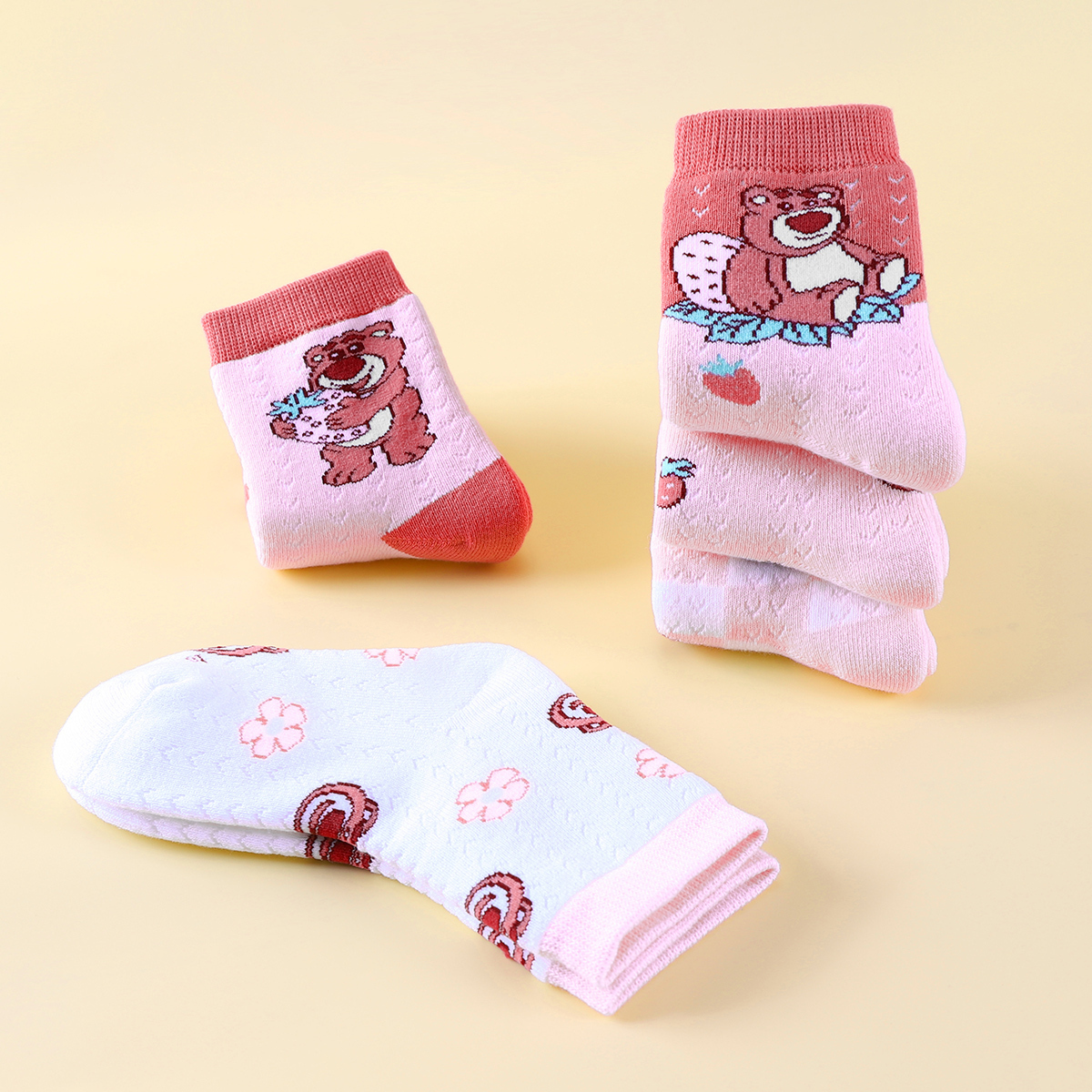 Disney Lotso 2025 детские носки 5 пар мультиколор — фото 3