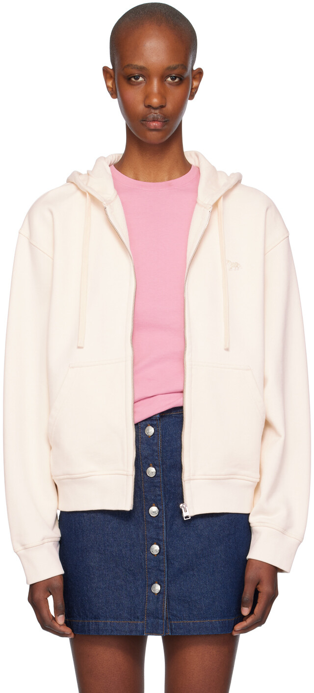 

Толстовка с капюшоном на молнии с нашивкой Off-White Baby Fox Maison Kitsune
