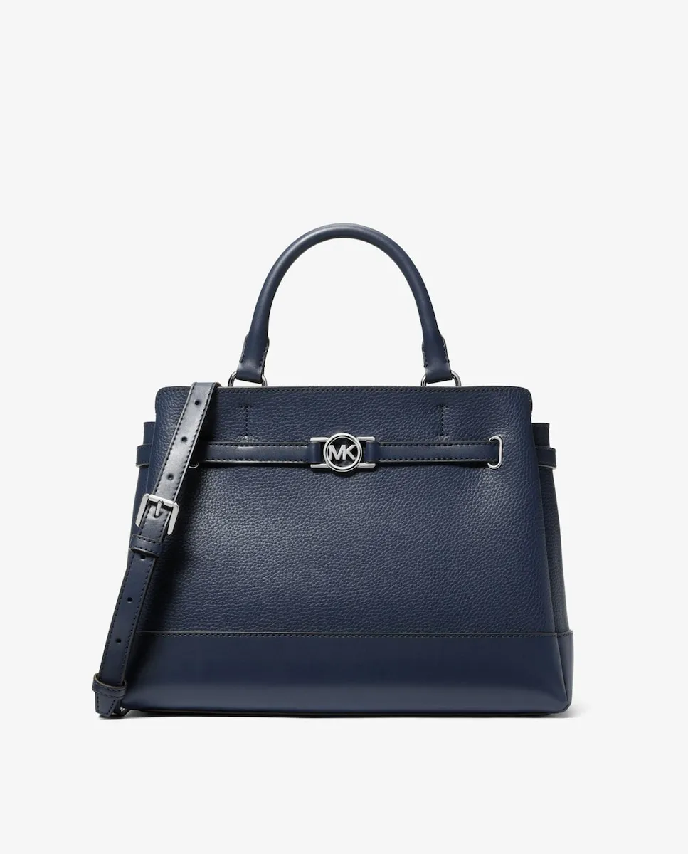 

Сумка-сатчел из кожи с возможностью ношения через плечо Michael Michael Kors, темно-синий