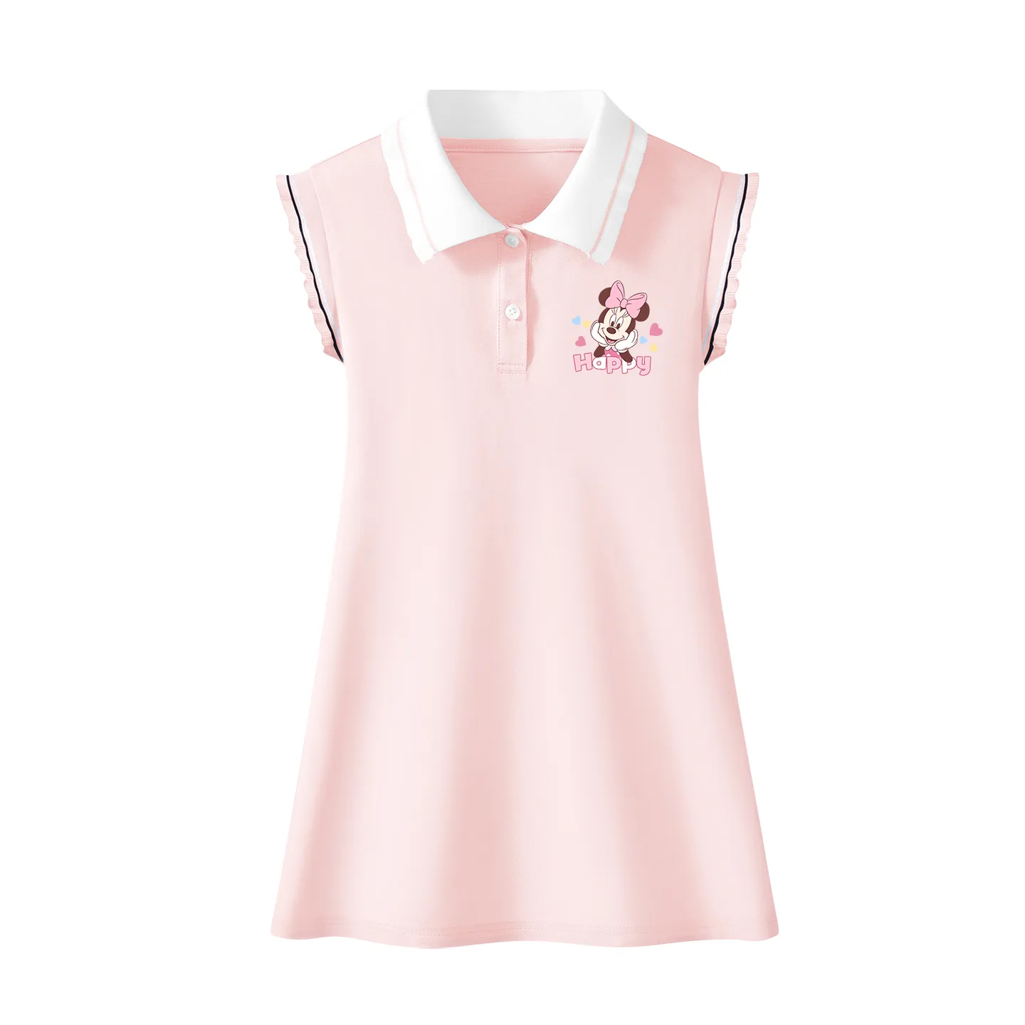 Детское платье с круглым вырезом тонкое длинное Disney, Di Color Heart Smile K Light Pink