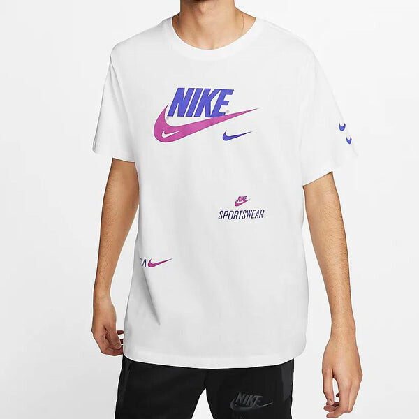 Футболка алфавит спорт короткий рукав Nike, белый — фото 4