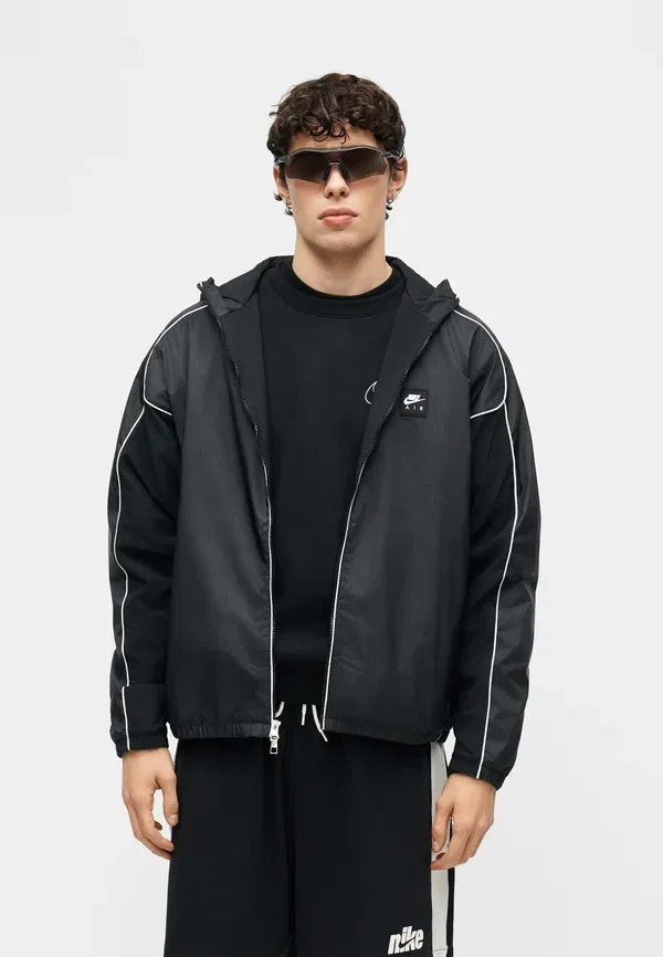 Куртка легкая гибридная Nike Sportswear, черный/белый — фото 4