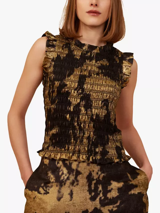 

Топ Traffic People Influence Loretta Tank, цвет gold/black