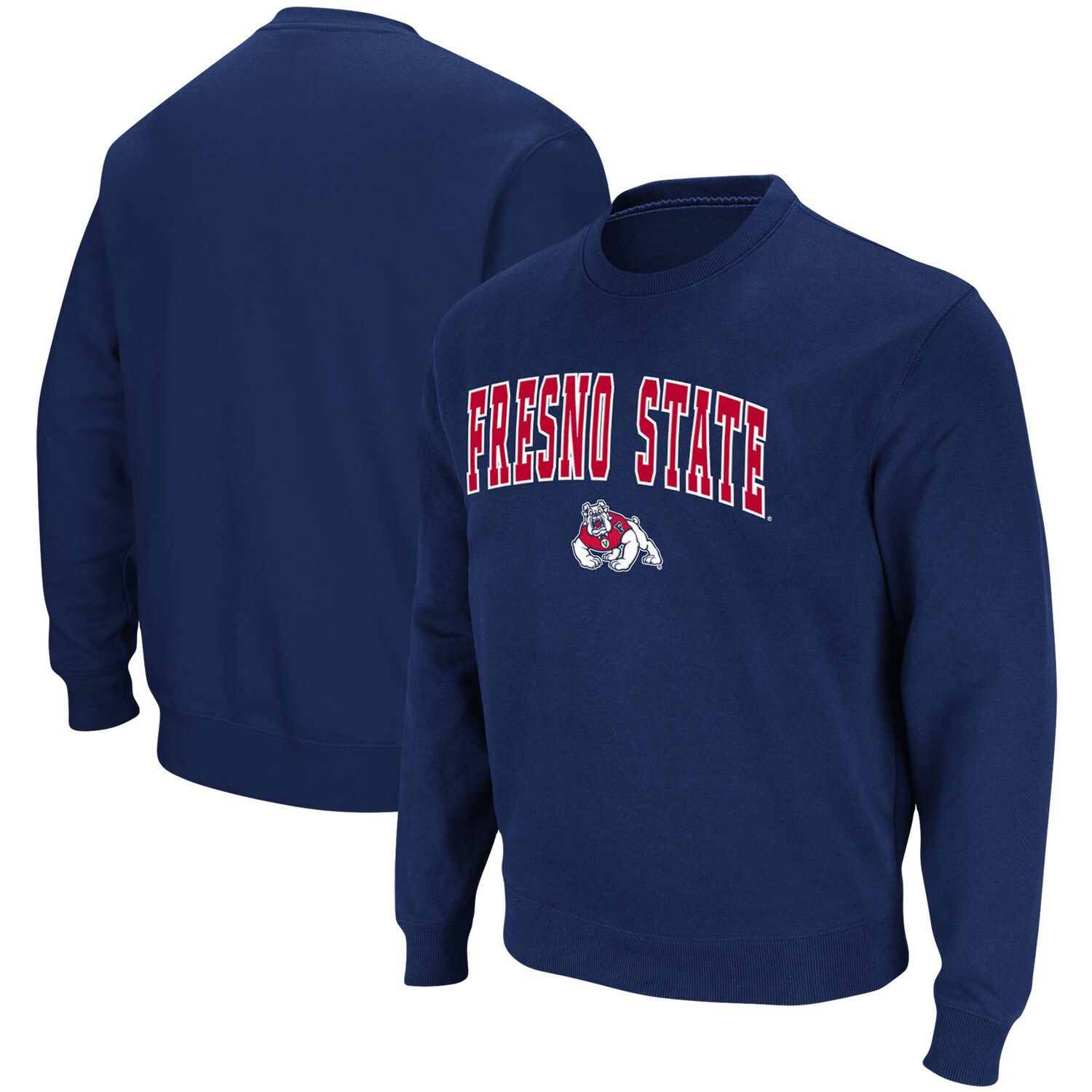 

Мужской твиловый пуловер Colosseum Navy Fresno State Bulldogs Arch & Logo Tackle, толстовка