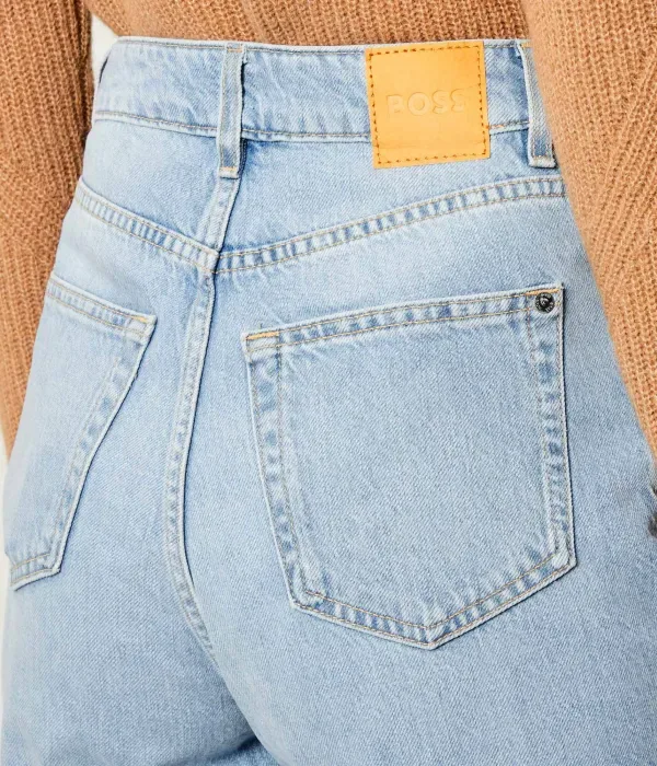 Джинсы Рут mom fit Boss Orange, небесно-голубой — фото 4