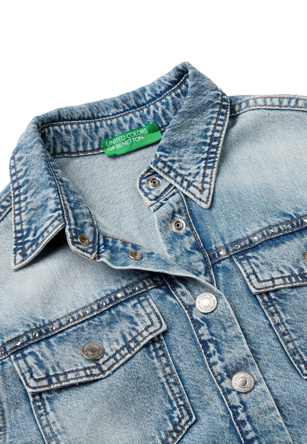 

Джинсовая куртка United Colors of Benetton, синий
