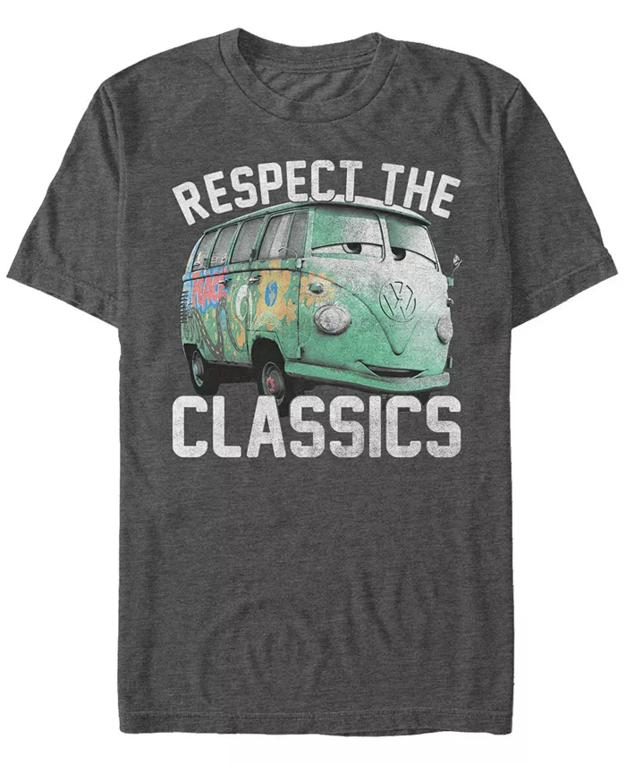 

Футболка с коротким рукавом Disney Pixar Cars Fillmore Respect The Classics для мужчин Fifth Sun, серый