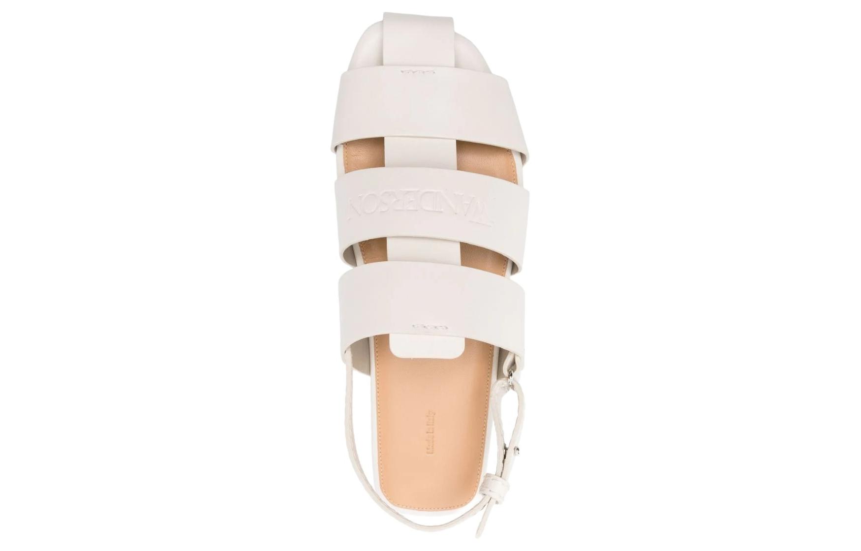 Сандалии-слингбэки рыбацкие из кожи JW Anderson, белые — фото 4