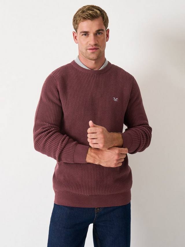 

Джемпер с ребристым воротником-стойкой Crew Clothing, Burgundy Red