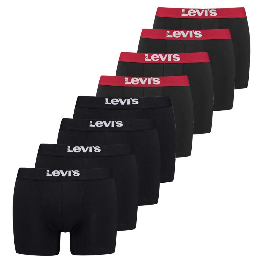 

LEVI'S Мужские боксеры, упаковка из 8 шт., однотонные, базовые, ORG CO 4P ECOM