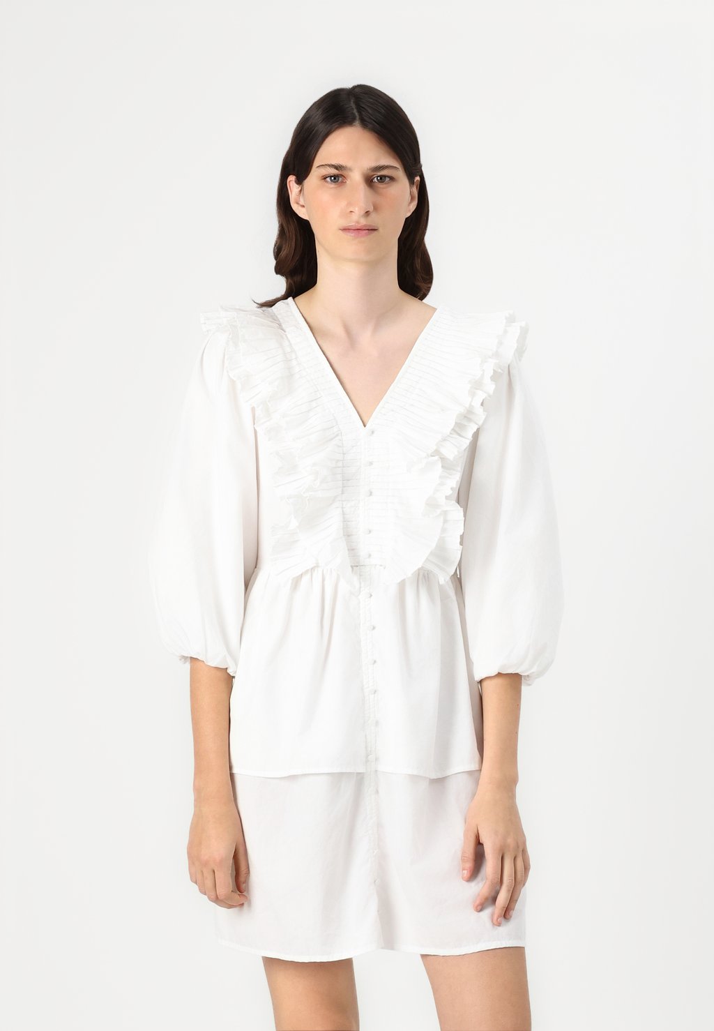 

Повседневное платье RUNA RUFFLE DRESS YAS, белый