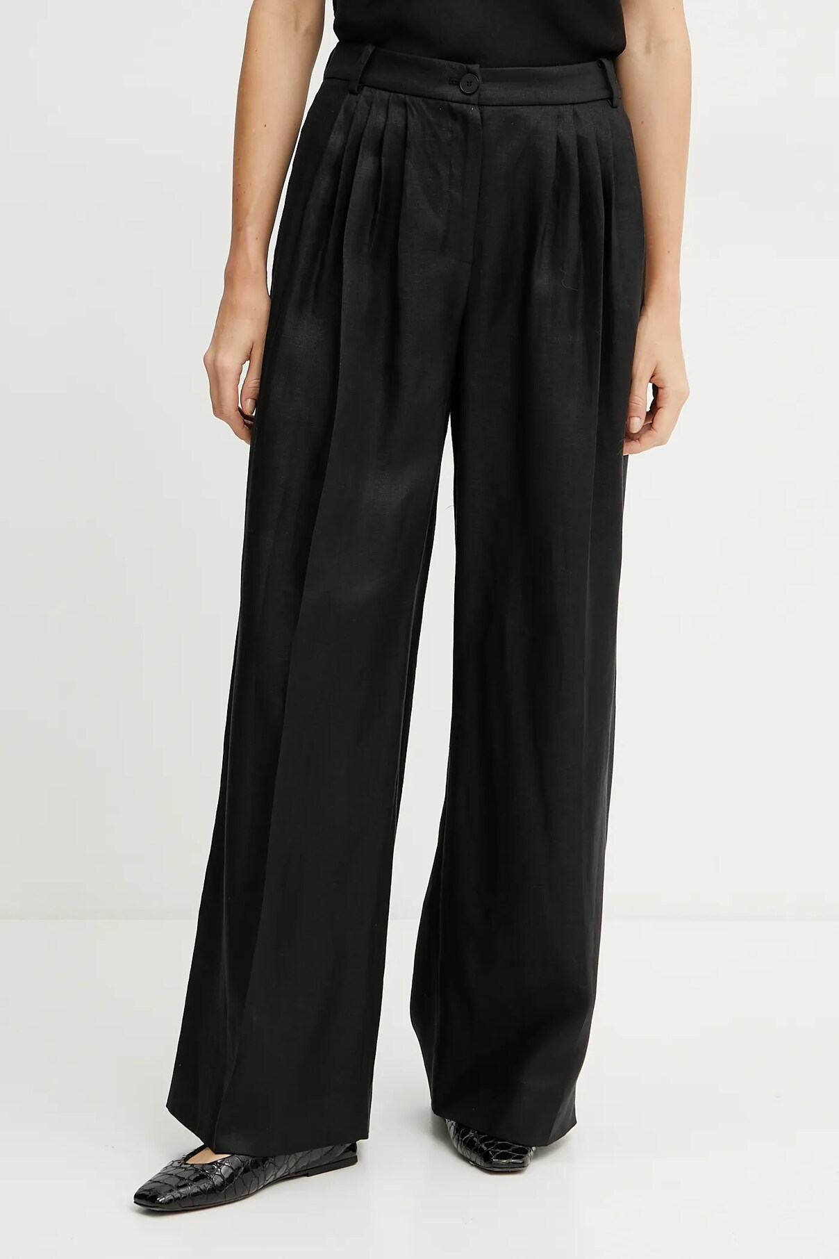 

Льняные брюки Luisa Spagnoli, черный