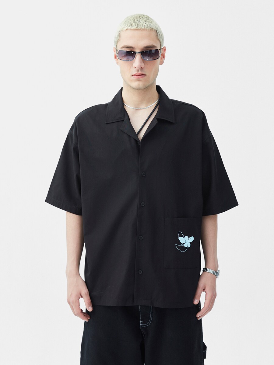 

Рубашка на пуговицах Comfort fit VAMOS CLO, черный