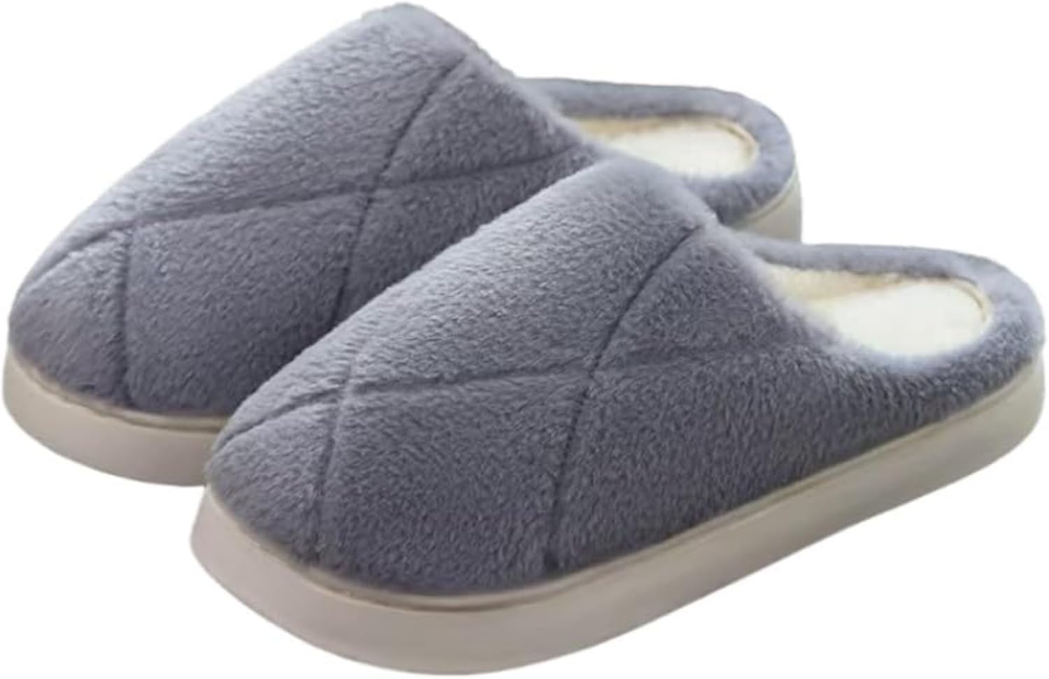 

Мягкие тапочки для женщин и мужчин, удобные тапочки с эффектом памяти для пары, антискользящие, с толстой подошвой, плюшевые тапочки для спальни, легкие, с флисовой подкладкой, теплые, для дома и улицы Lghlmcl, серый