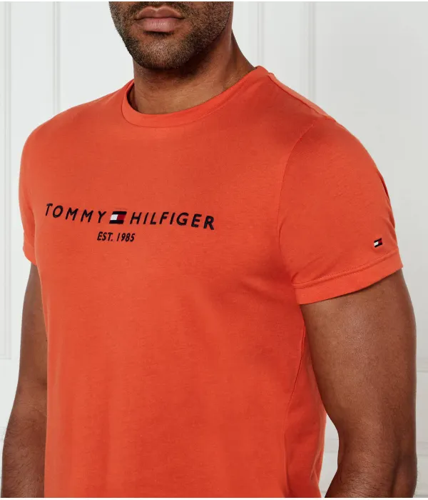 Футболка Slim fit Tommy Hilfiger, оранжевый — фото 4