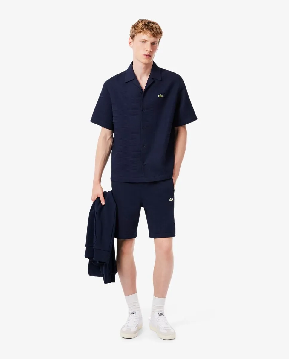 

Мужские шорты из флиса в стиле color block черного цвета Lacoste