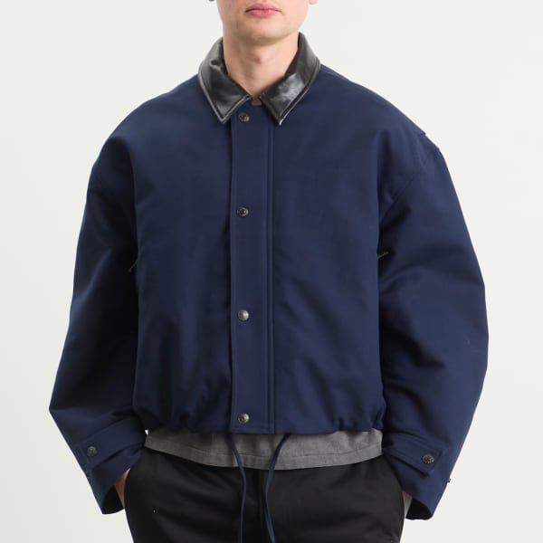 Куртка из двойного хлопкового атласа Opado Acne Studios, темно-синий — фото 2