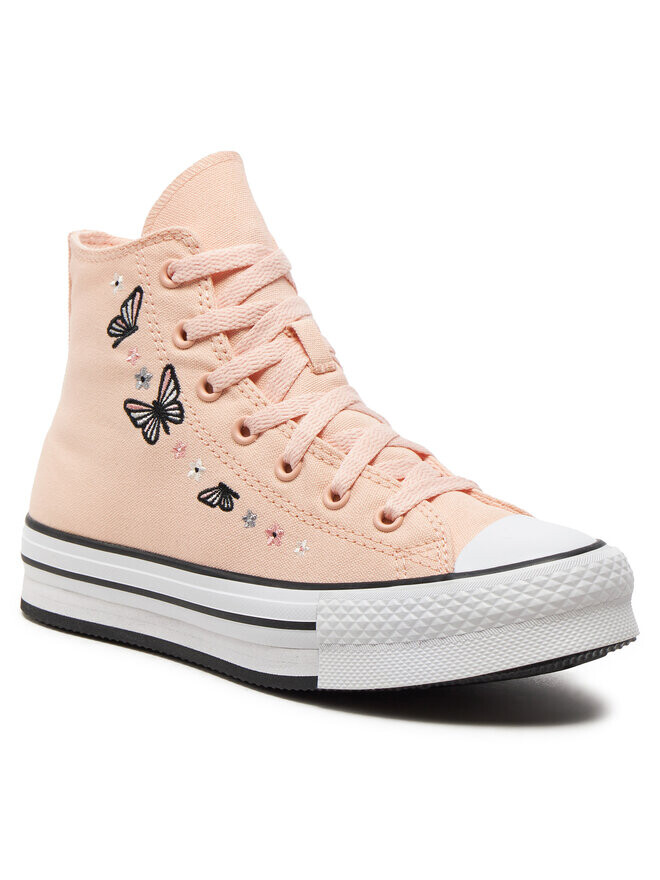 Кеды Converse Chuck Taylor All Star Eva Lift Butterflies, розовый — фото 2