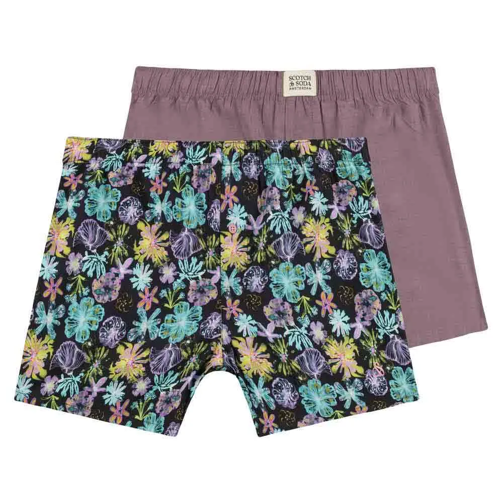 

Трусы-боксеры Scotch & Soda SSFA24M272031 2 units, черный/фиолетовый