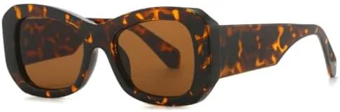 

Квадратные солнцезащитные очки 2027 для женщин и мужчин, цветные, с широкими дужками, дорожные, для мужчин и женщин, с защитой от УФ-излучения UV400 MTZJH, Leopard