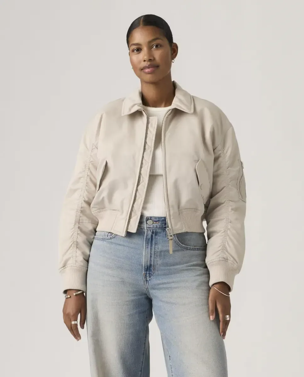 Женская куртка-бомбер Levi's, кремовый