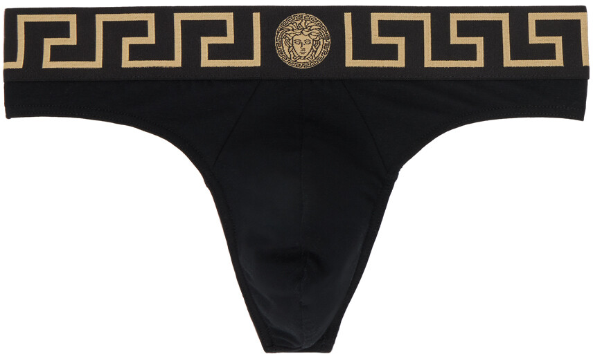 

Брифы по границе Греции Versace Underwear, черный