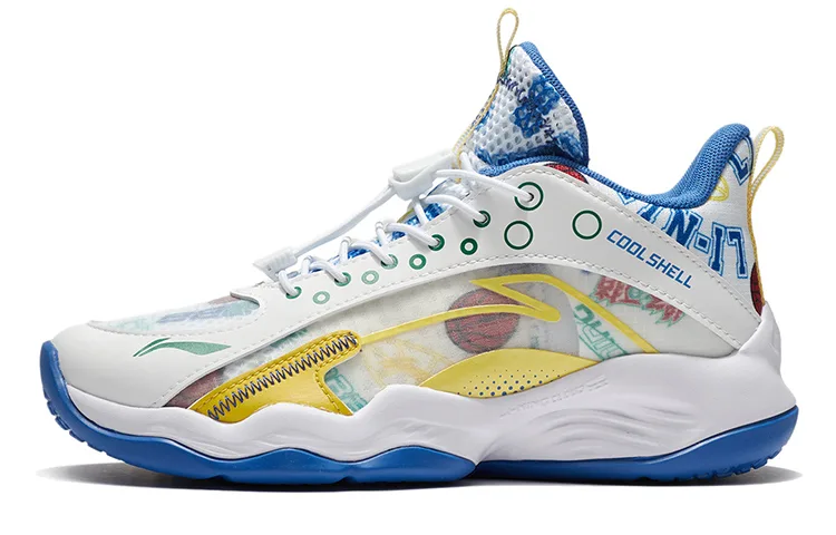 YOUNG Li-Ning YOUNG Avant Garde Spirit PRIMARY 2.0 низкие детские баскетбольные кроссовки стандарт white/lemon/green purple blue