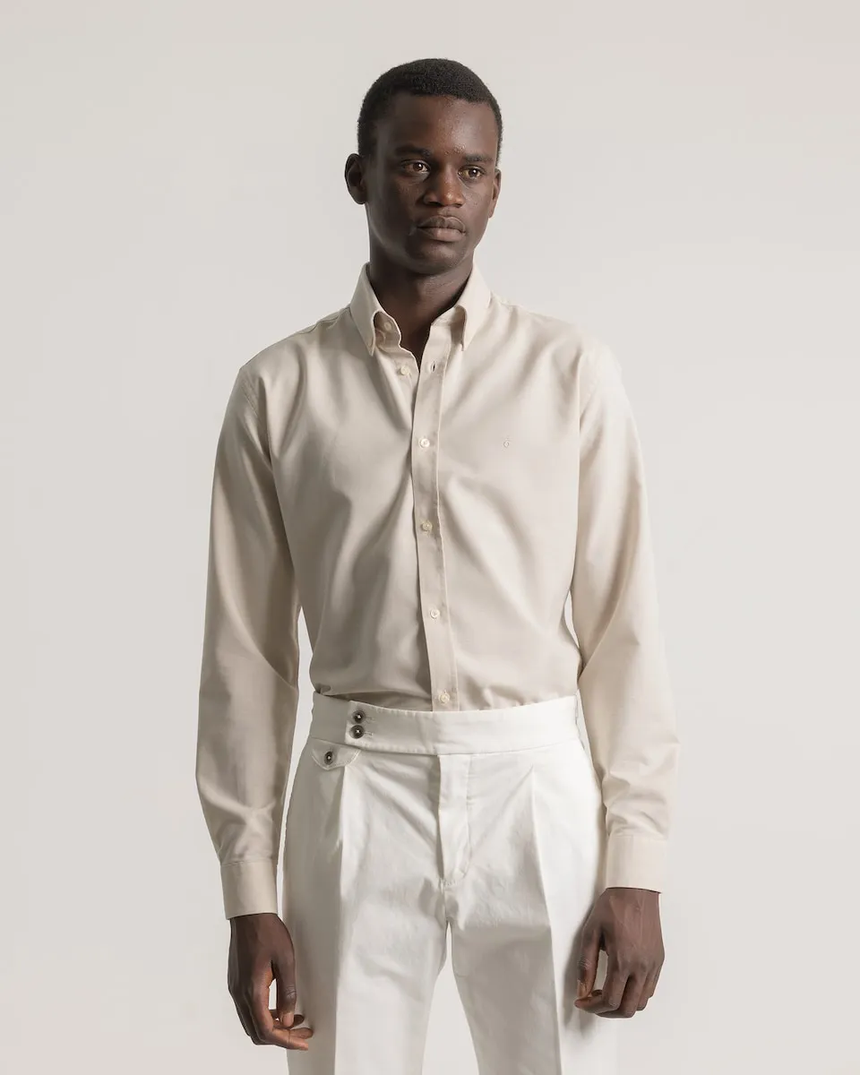 

Мужская рубашка Oxford свободного кроя (custom fit) PuroEgo, бежевый