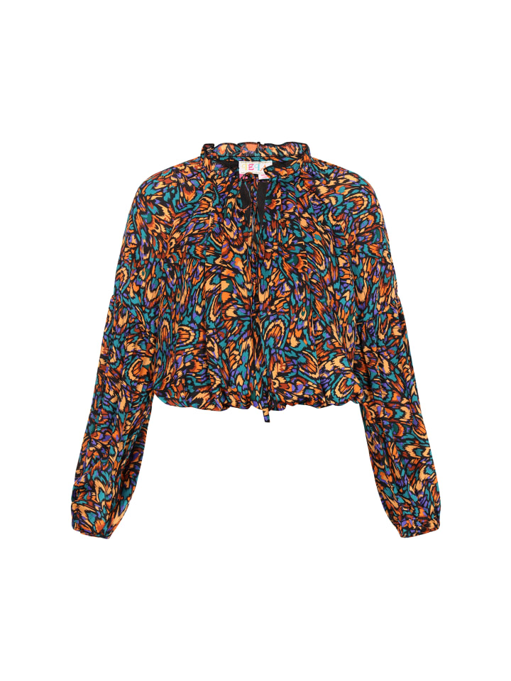 

Женская блузка зеленого цвета, разноцветная IZIA