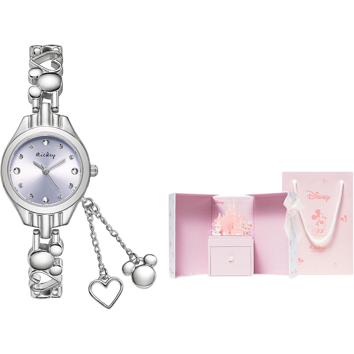 

Disney Часы Quartz Movement Alloy Strap Watch Women's Watch Gold Dial, MK-11737PL[Dreamy Castle Box]