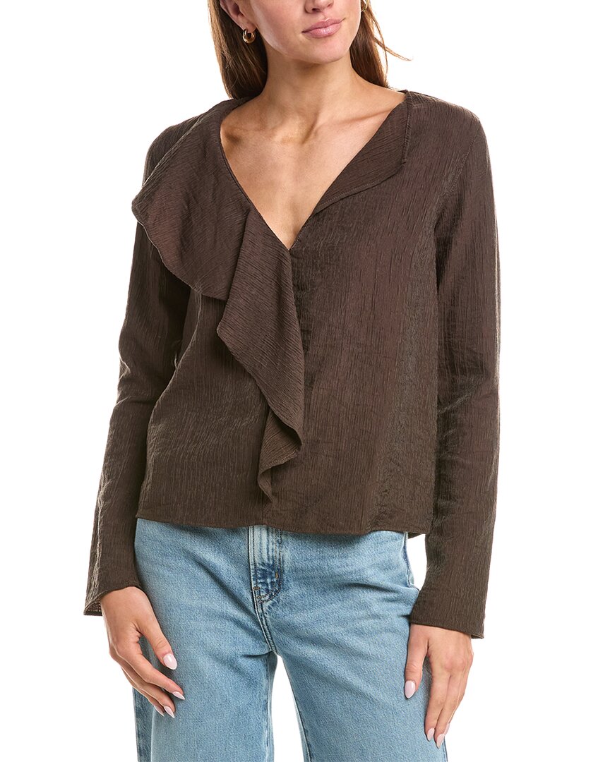 

REVERIEE Морщинистая блузка, коричневый