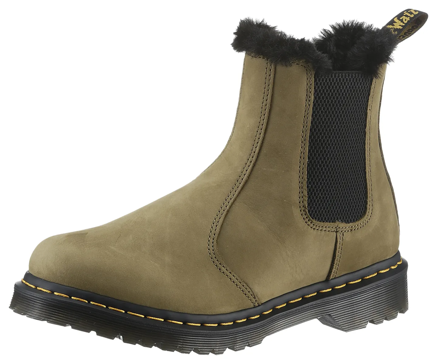 

Ботинки челси DR. MARTENS "2976 Leonore", без шнуровки, с эластичной вставкой, оливковый