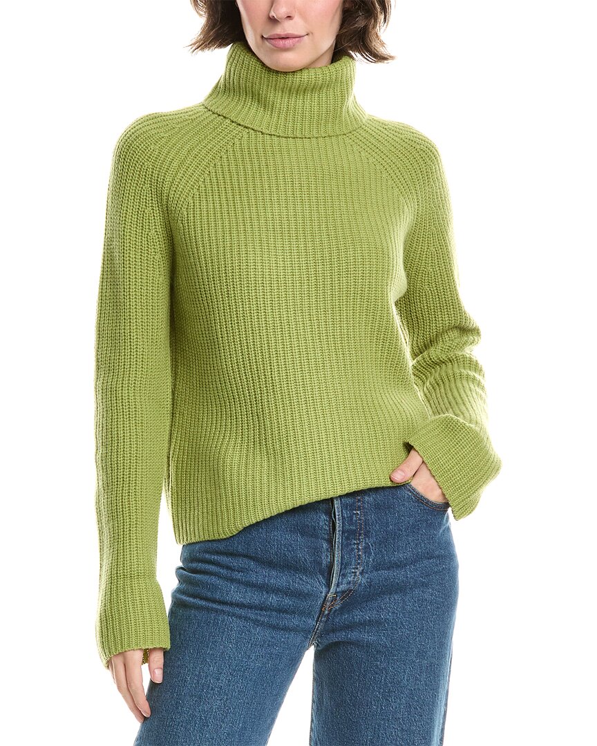 

Форте Кашемир Люкс Ребристая водолазка из шерсти и кашемира Forte Cashmere, зеленый