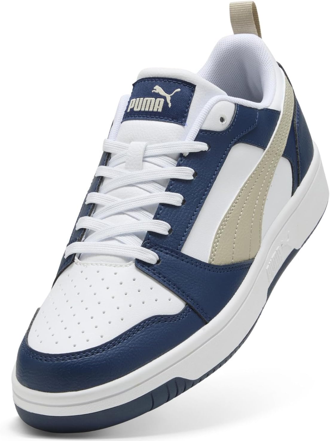 Мужские низкие кроссовки PUMA, белый/синий — фото 4