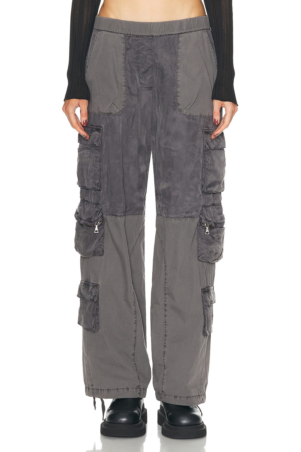 

Большие брюки-карго Parachute JOHN ELLIOTT, цвет Washed Black
