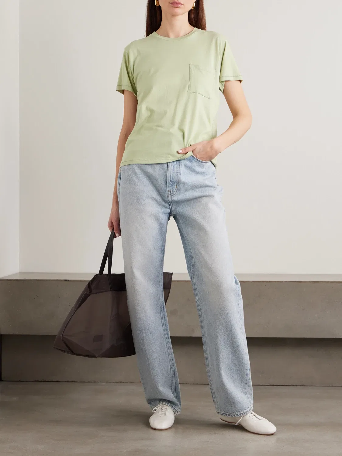 Футболка The Pocket Tee из хлопково-модального джерси JAMIE HALLER, бирюзовый — фото 2