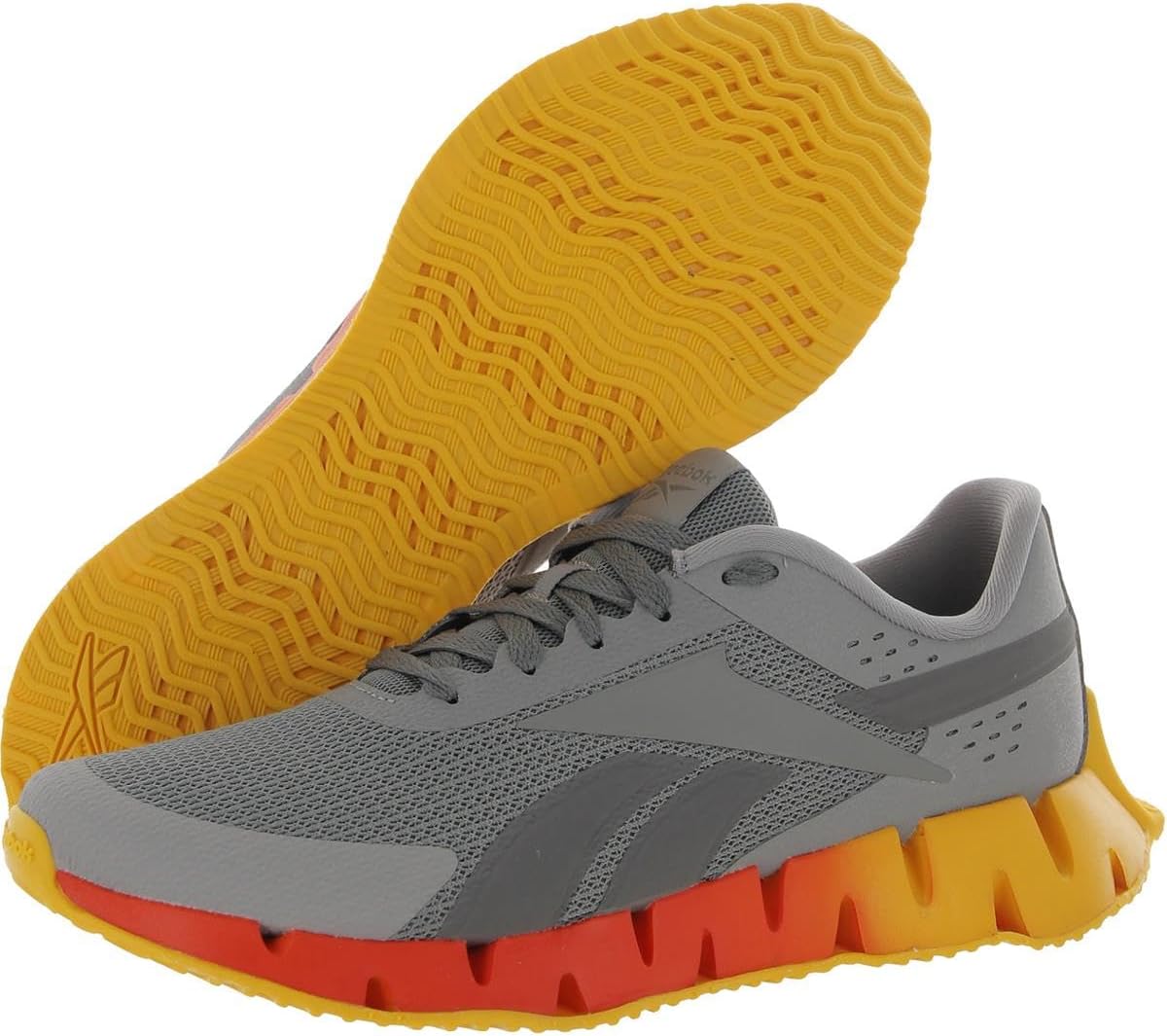 Кроссовки Reebok Zig Dynamica 2.0, серый/красный/золотой — фото 3