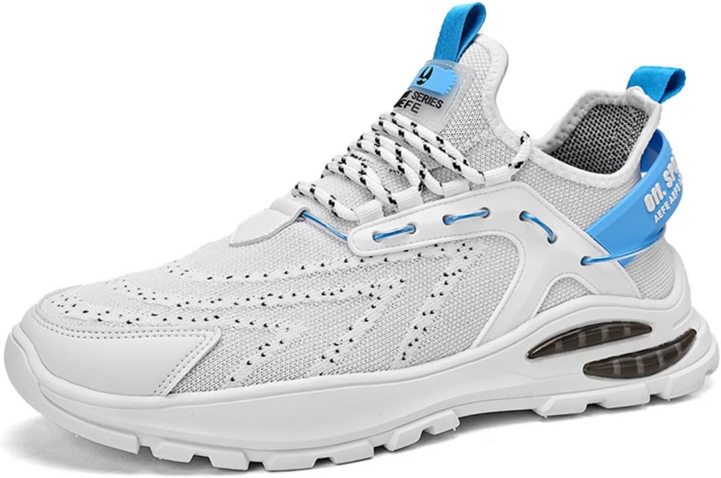 

Мужские легкие дышащие кроссовки с сеткой, стильные спортивные кроссовки с воздушной подушкой и амортизирующей подошвой, идеальные для спорта и повседневной носки Aokisx, белый