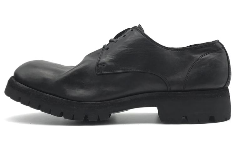 792V Кожаные дерби на шнуровке GUIDI, черный — фото 3