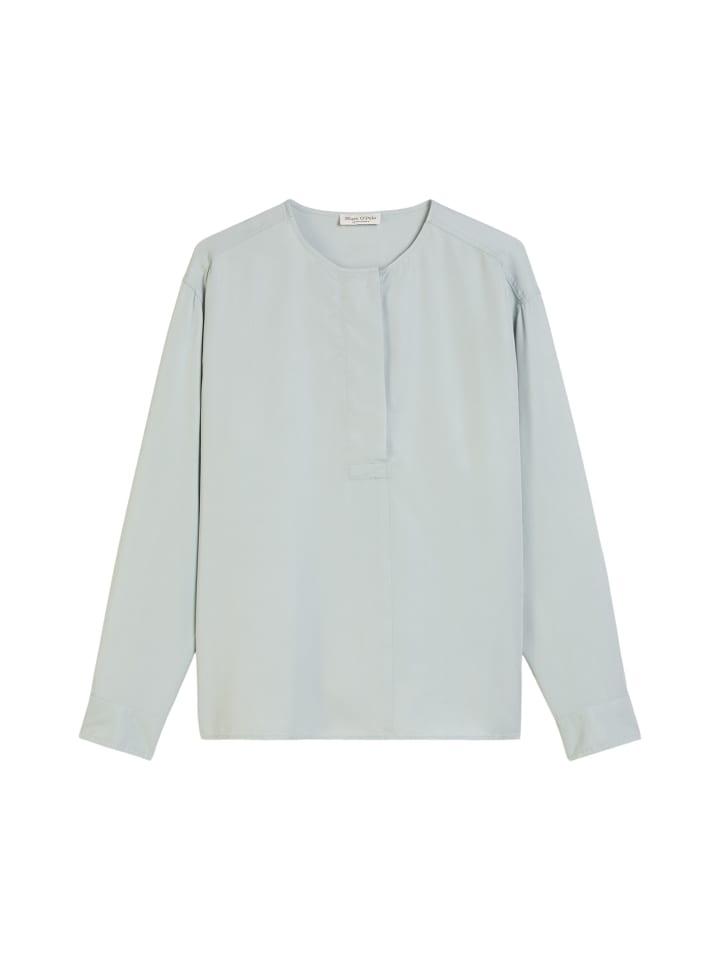 

Блузка прямого кроя серебристо-синего цвета Marc O'Polo