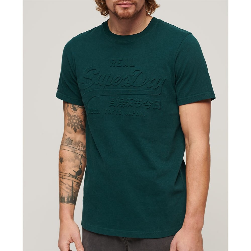 

Футболка с коротким рукавом Superdry Embossed Vl, зеленый