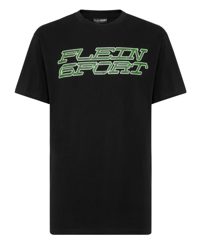 

Футболка с круглым вырезом и изображением тигра Plein Sport, черный