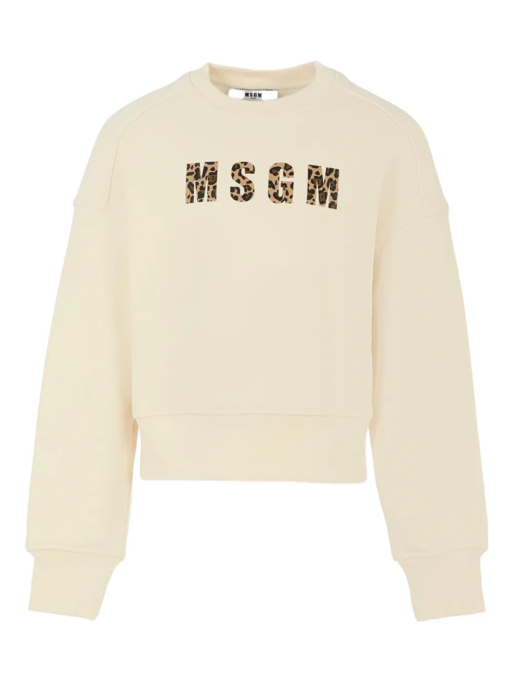 

Толстовка с логотипом и леопардовым принтом MSGM Kids, нейтральный