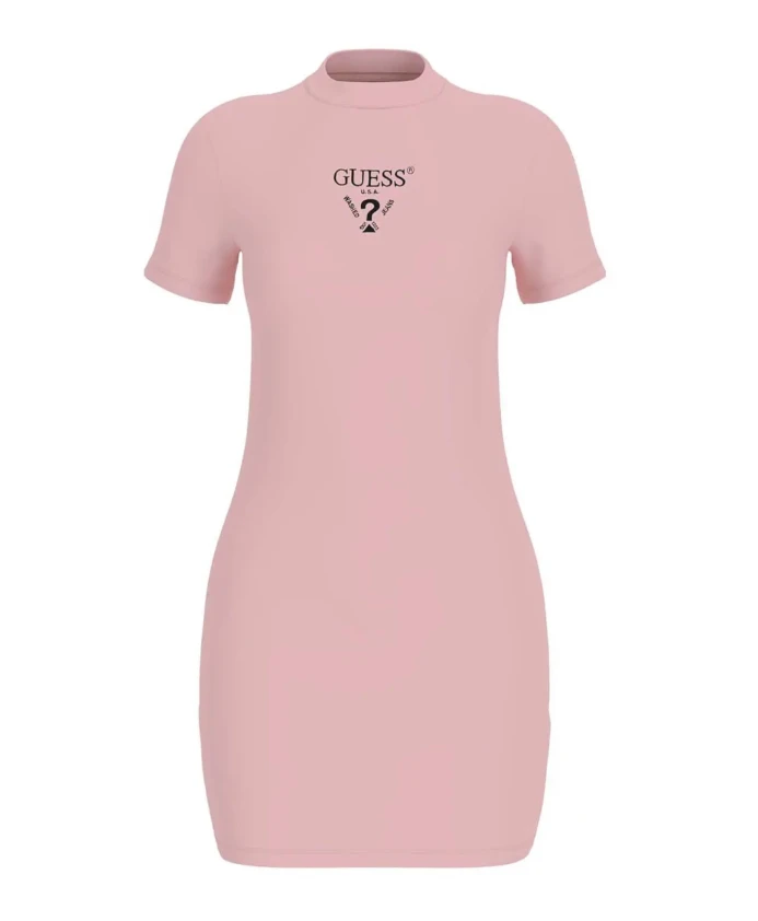 

Светло-Розовое платье с короткими рукавами Guess, розовый