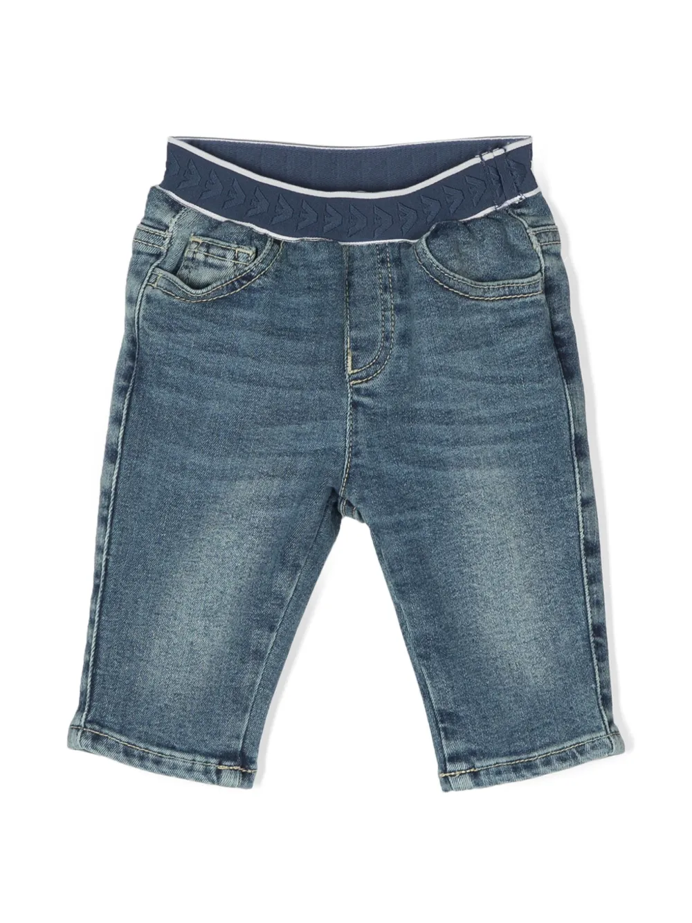 

Зауженные джинсы средней посадки Emporio Armani Kids, синий