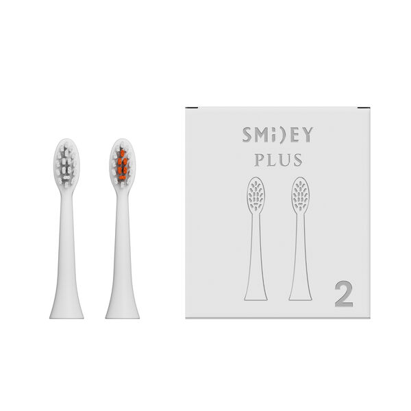 

Белые насадки для зубных щеток, 2 шт./1 упаковка. Smiley Plus