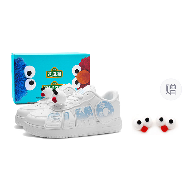 

SESAME STREET Тёплые амортизирующие износостойкие низкие скейтерские унисекс бело-голубые с подарком [Улучшенная версия], цвет White Blue+Giveaway[Upgraded]