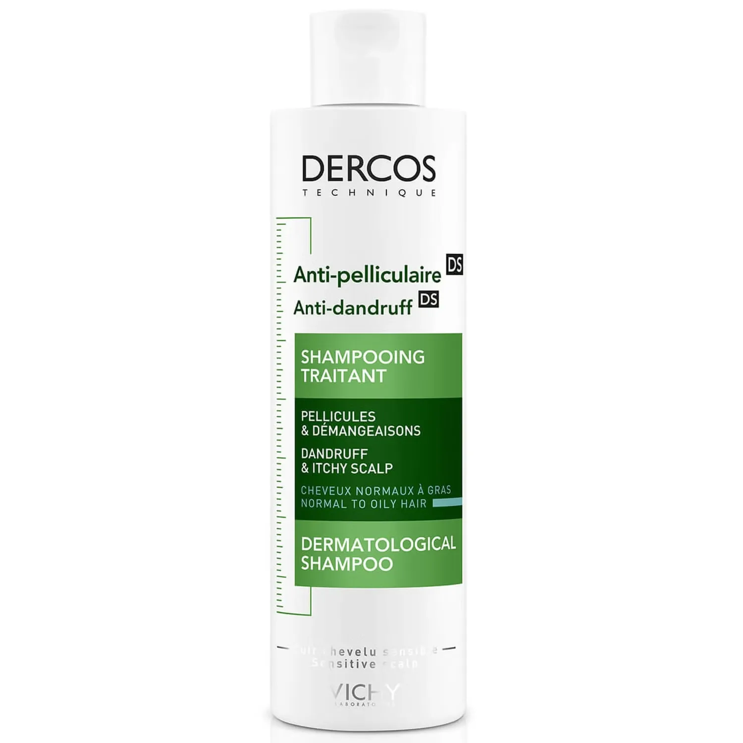 

Dercos Очищающий шампунь для кожи головы против перхоти для нормальных и жирных волос 200 мл Vichy